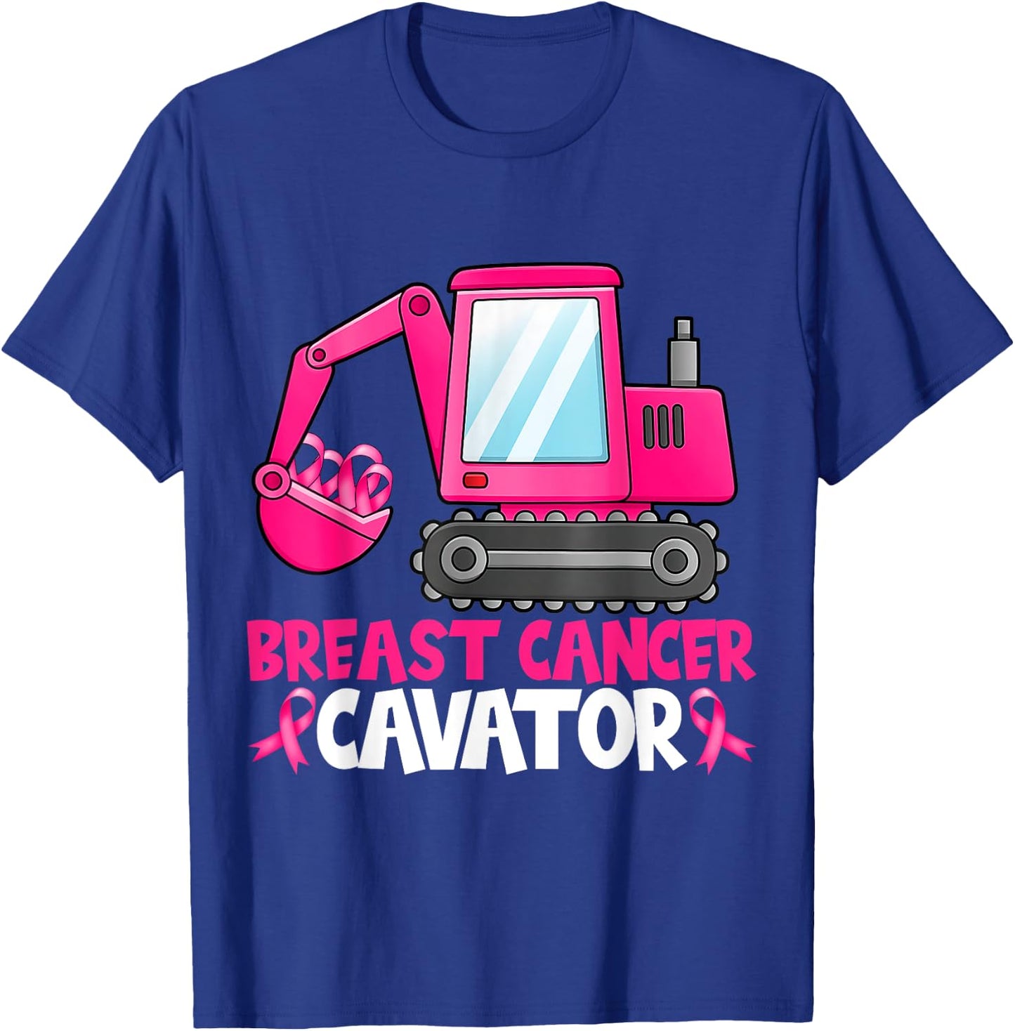 Breastcancerscavator Breast Cancer Awareness Kids Excavator T-Shirt - T-Shirt | Royal