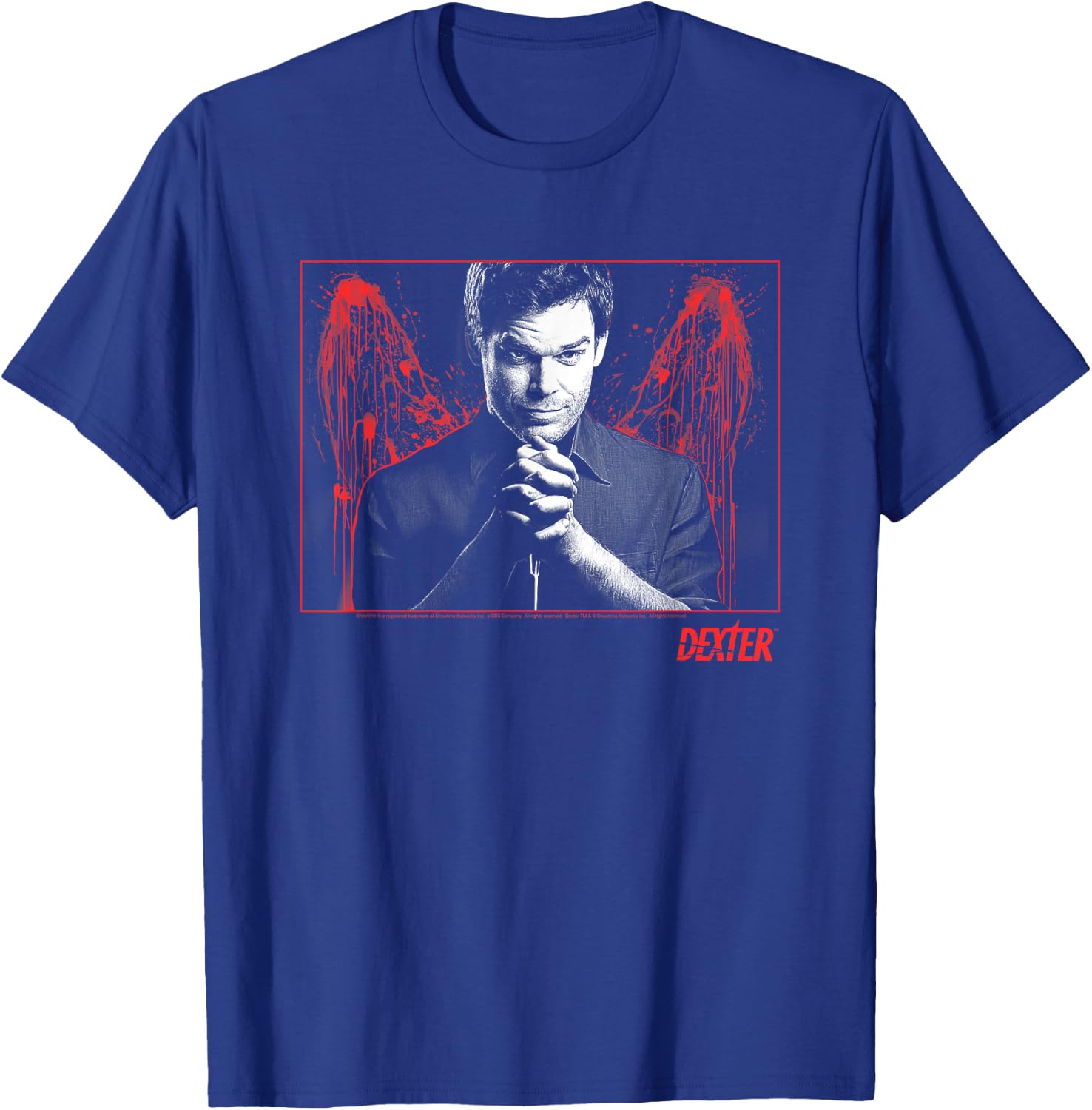 Dexter Blood Splatter Wings TV Show T-Shirt - T-Shirt | Royal