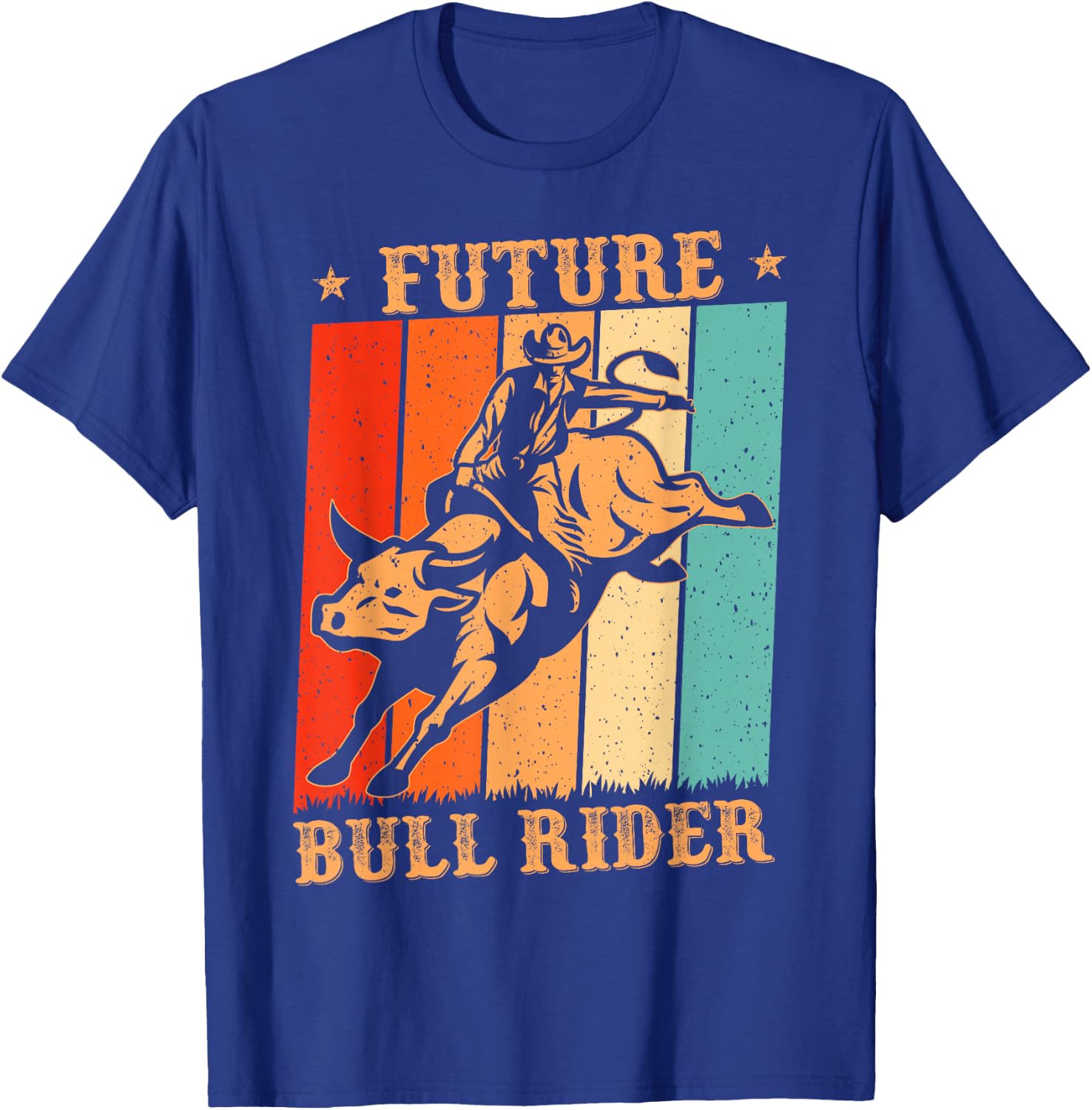 Future Bull Rider Kids Costume Rodeo Cowboy Bull Riding Boys T-Shirt - T-Shirt | Royal