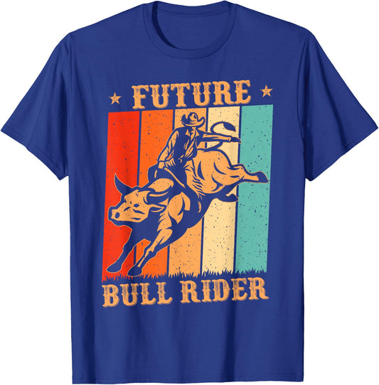 Future Bull Rider Kids Costume Rodeo Cowboy Bull Riding Boys T-Shirt - T-Shirt | Royal