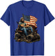 Funny racing lawnmower US Flag & lawn mower racing T-Shirt - T-Shirt | Royal