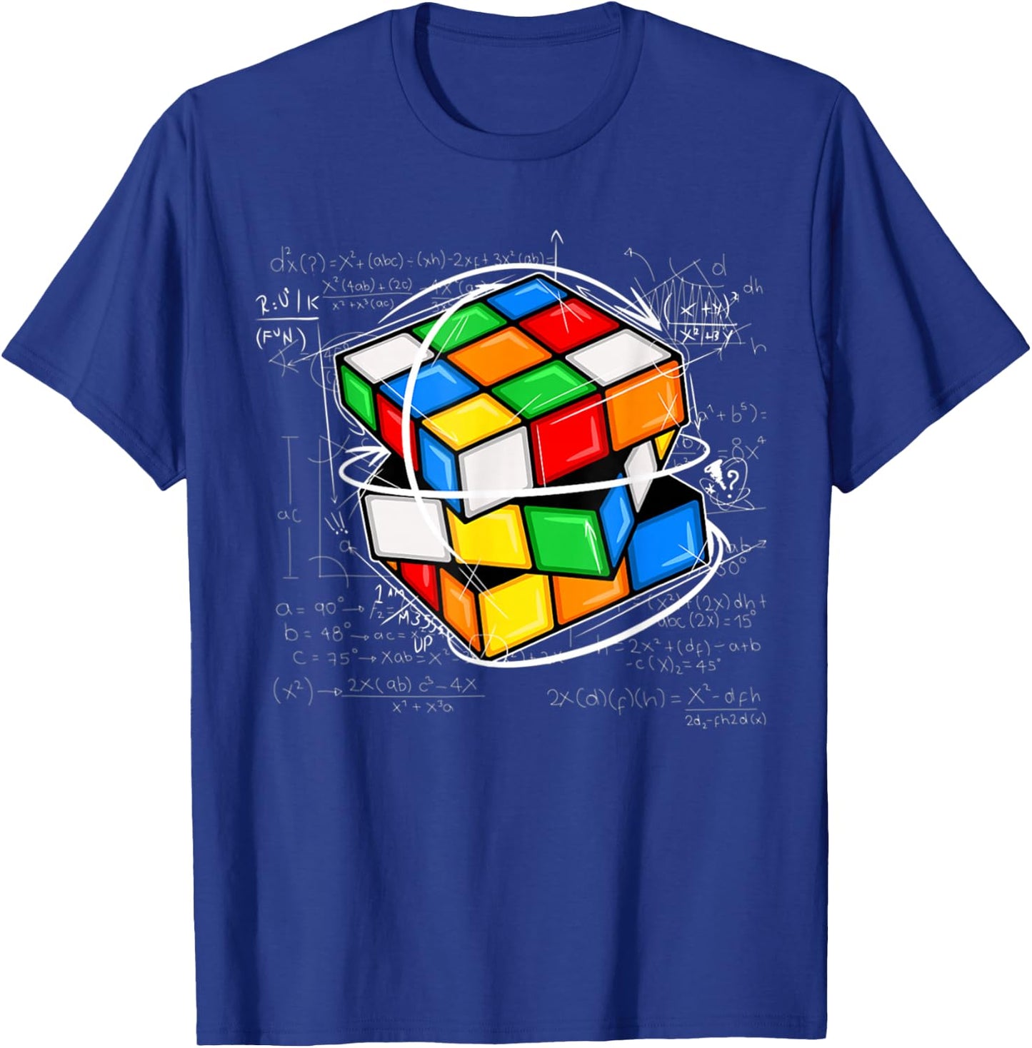 Melting Cube Speed Cubing Vintage Puzzle Youth Math T-Shirt - T-Shirt | Royal
