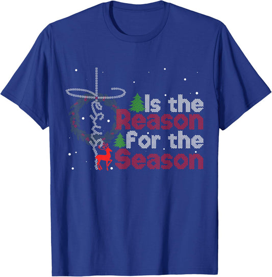 Christian Faith Christmas Jesus Is The Reason For The Season T-Shirt - T-Shirt | Royal