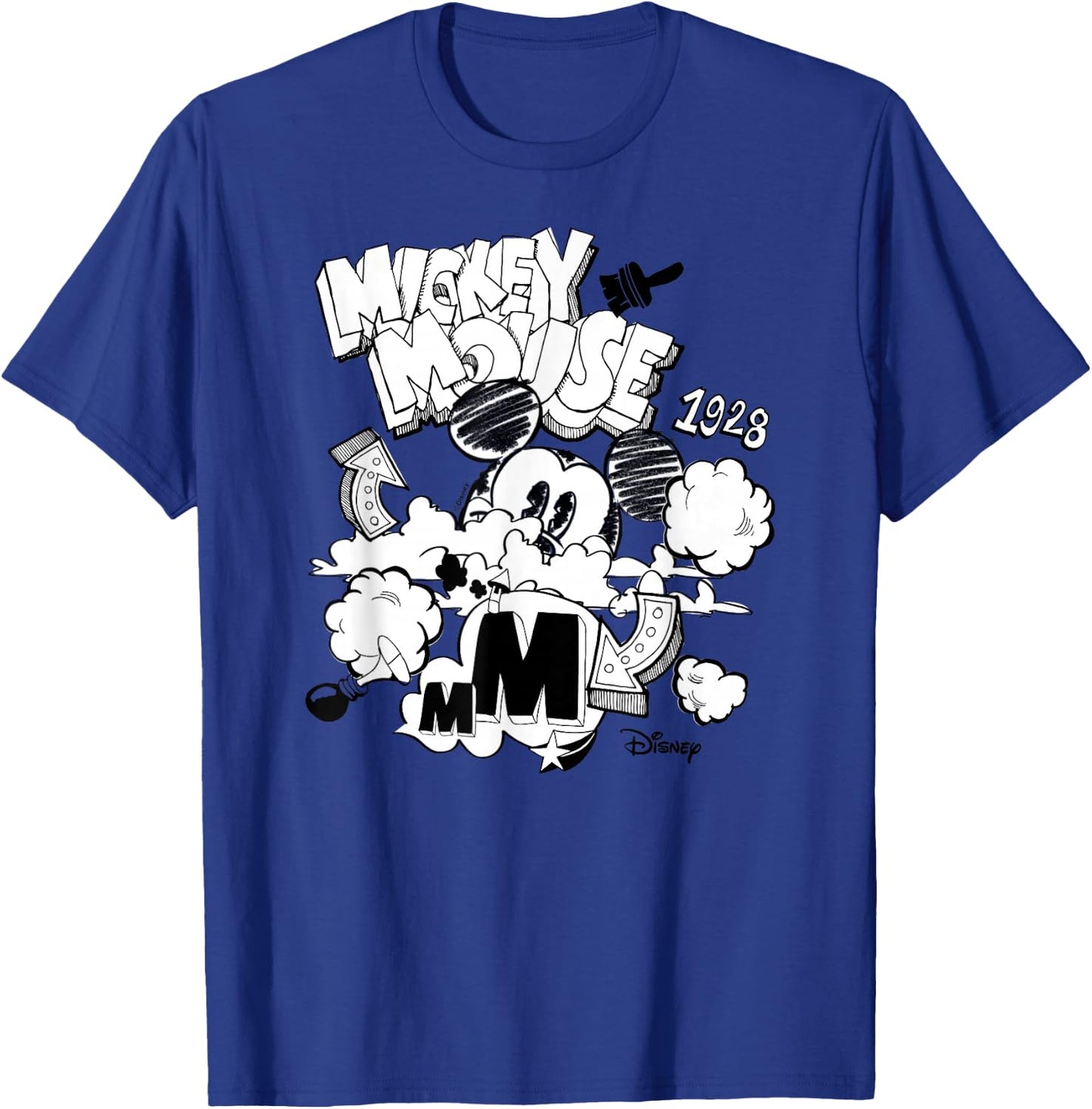 Mickey - Mickey Mouse Doodle T-Shirt - T-Shirt | Royal