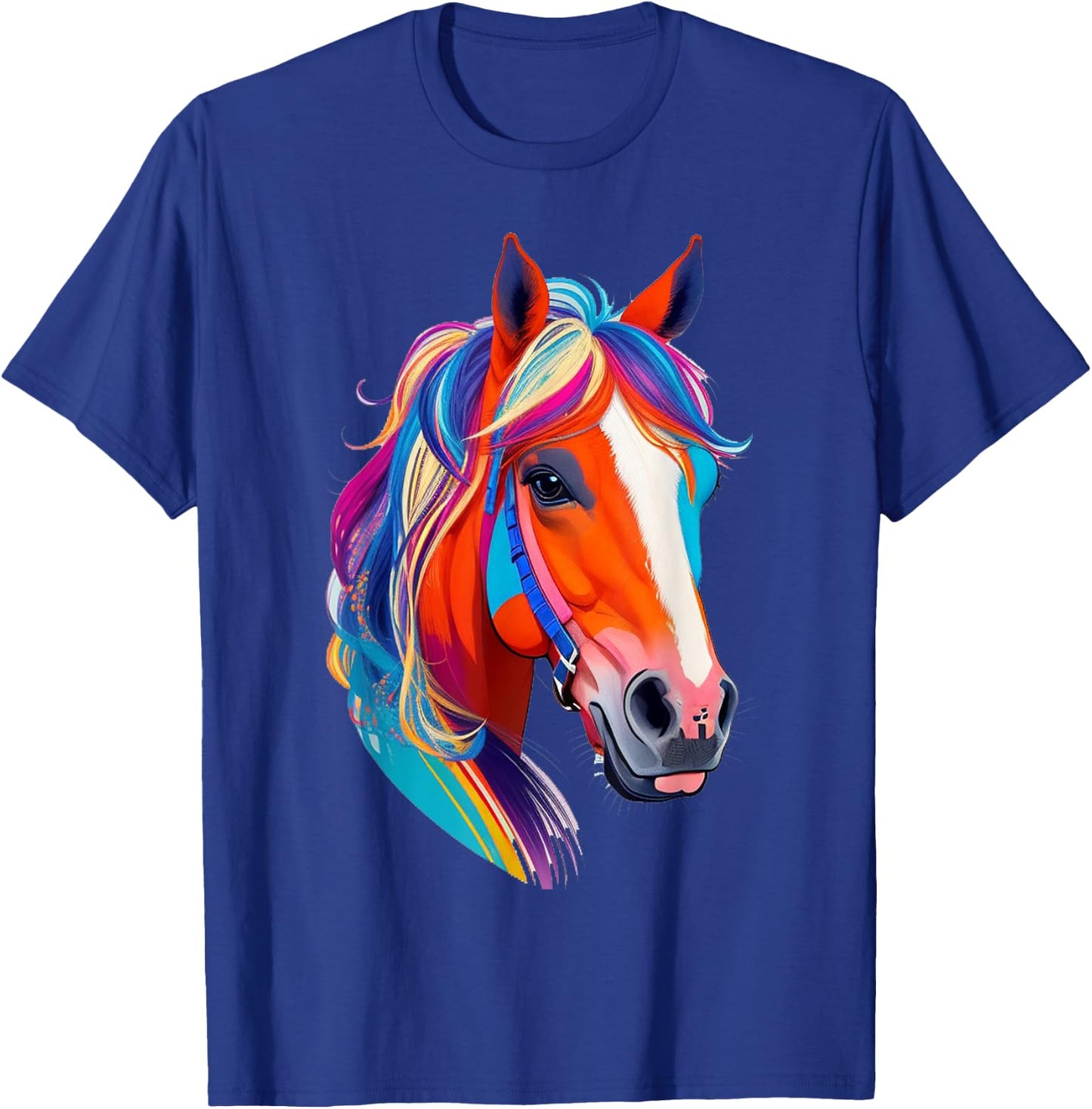 Colorful pop art Horse Lover Funny Cute Horses T-Shirt - T-Shirt | Royal