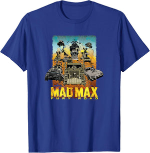 WB100 Mad Max Fury Road Post-Apocalyptic Wasteland Comic T-Shirt - T-Shirt | Royal