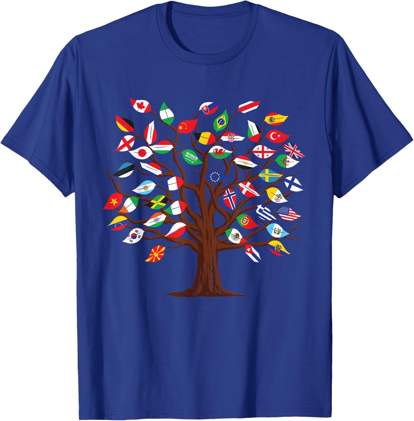 Flags of Countries of the World international flag tree kid T-Shirt - T-Shirt | Royal