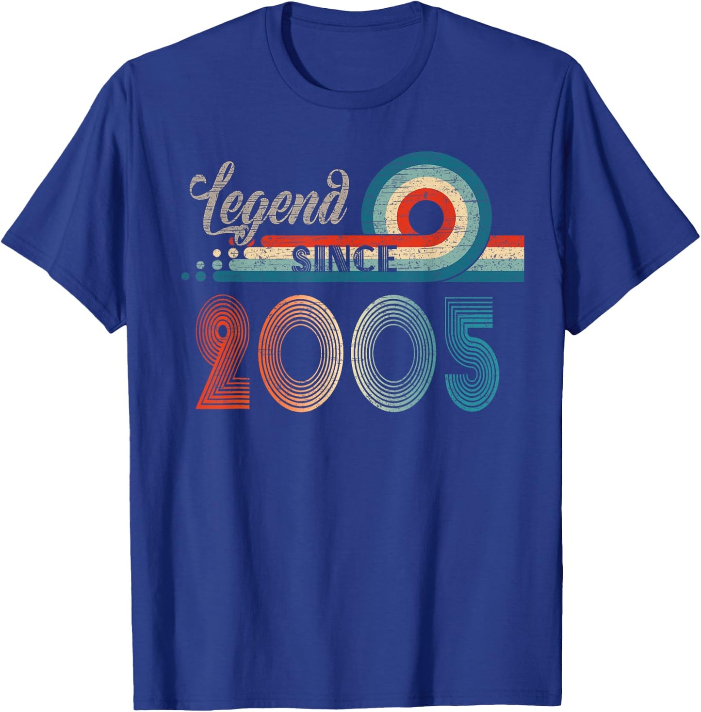 20 Year Old 20 Birthday Gifts Vintage Legend Since 2005 T-Shirt - T-Shirt | Royal