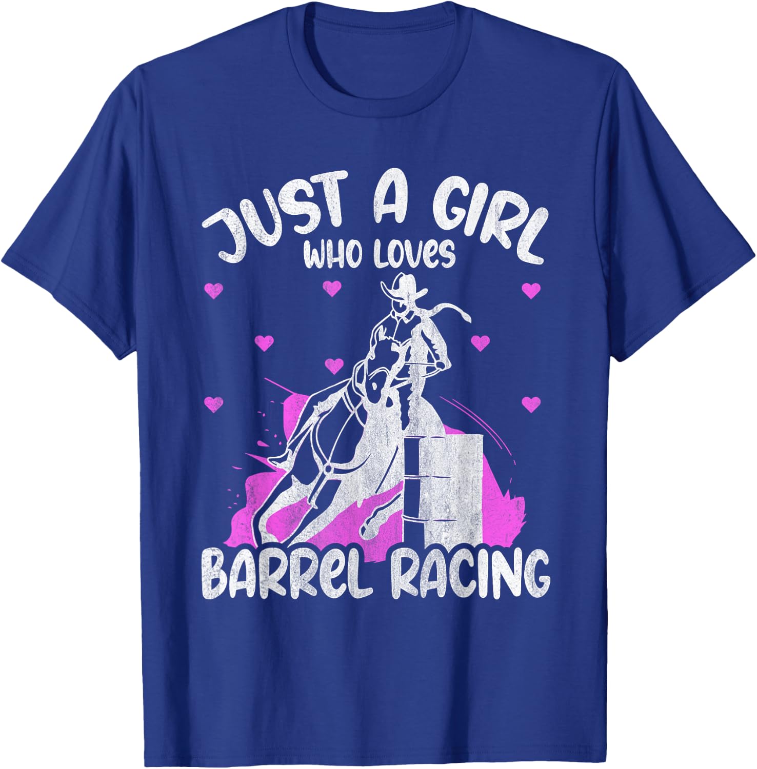 Just A Girl Who Loves Barrel Racing Rodeo Barrel Racing T-Shirt - T-Shirt | Royal