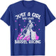 Just A Girl Who Loves Barrel Racing Rodeo Barrel Racing T-Shirt - T-Shirt | Royal