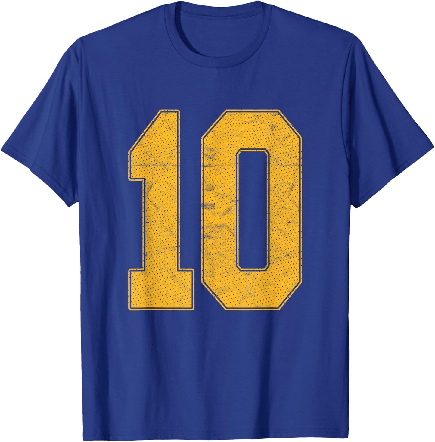 Number 10 Numbered Uniform Sports Team Jersey 10th Birthday T-Shirt - T-Shirt | Royal