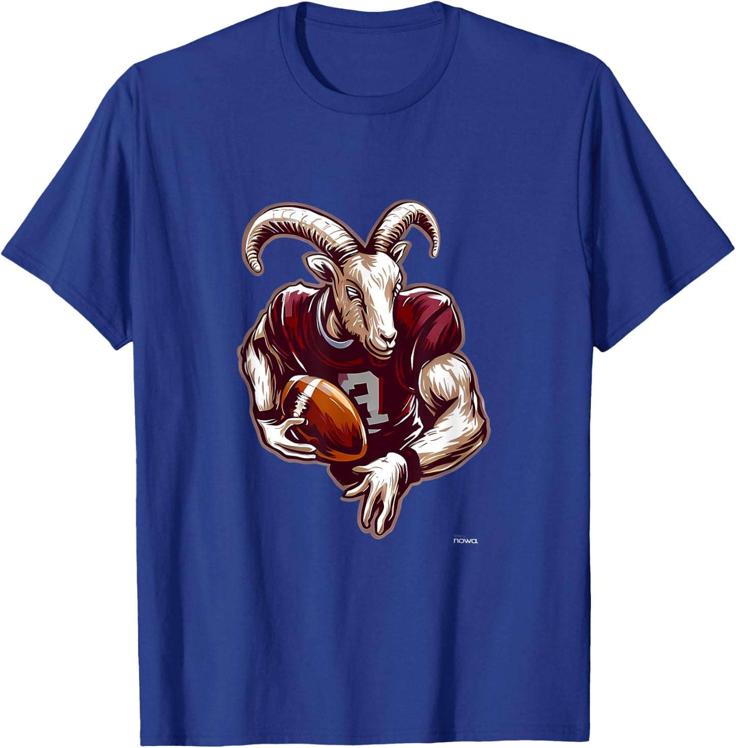American Football Quarterback Receiver Running Back Goat T-Shirt - T-Shirt | Royal