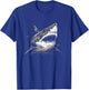 Scary Great White Simple Generic Shark with Big Teeth T-Shirt - T-Shirt | Royal