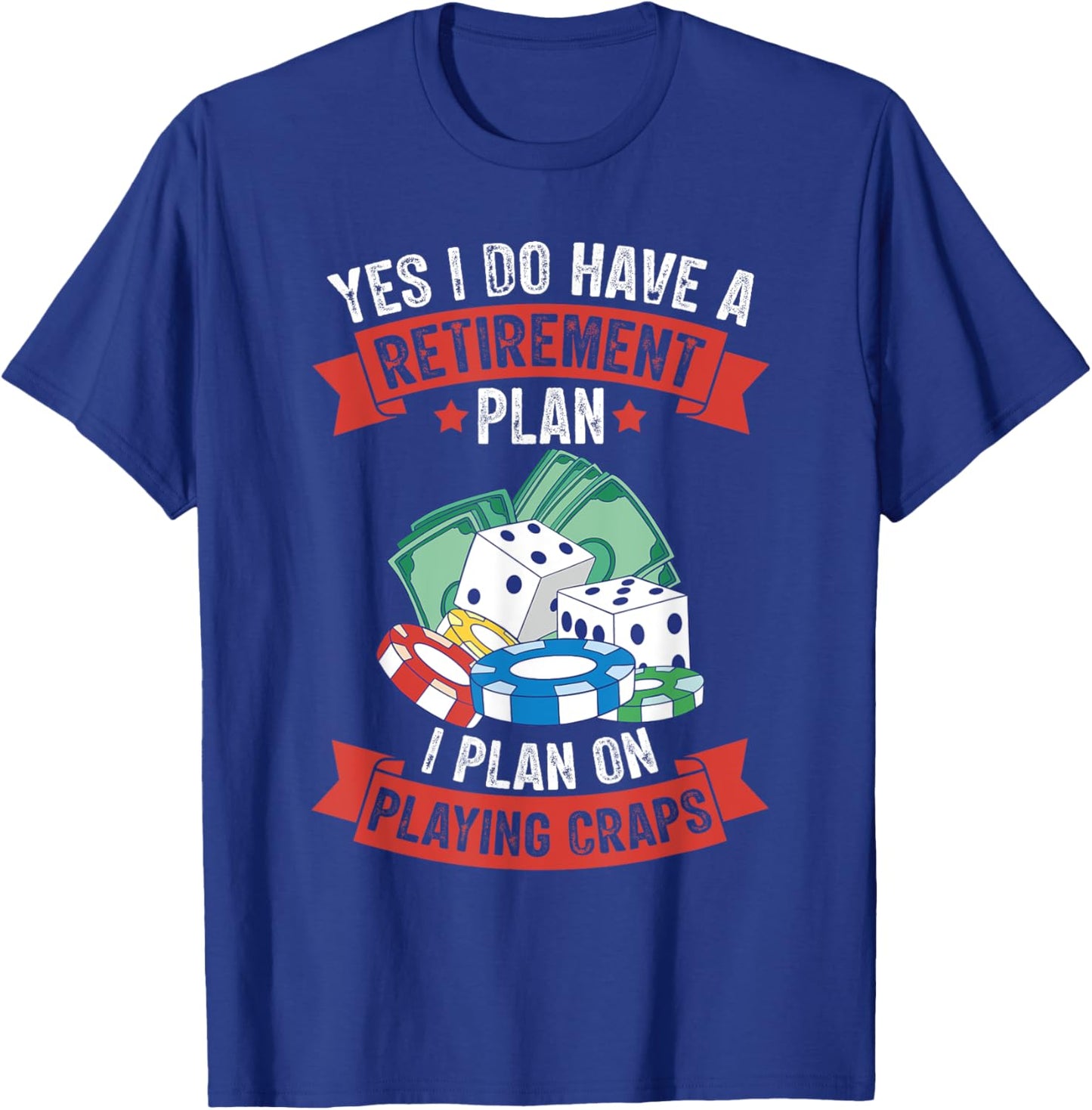 Craps Table Crapshooting Strategy Rules Game Dice Board T-Shirt - T-Shirt | Royal