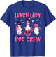 Lunch Lady Boo Crew Pumpkin Breast Cancer Halloween Gifts T-Shirt - T-Shirt | Royal