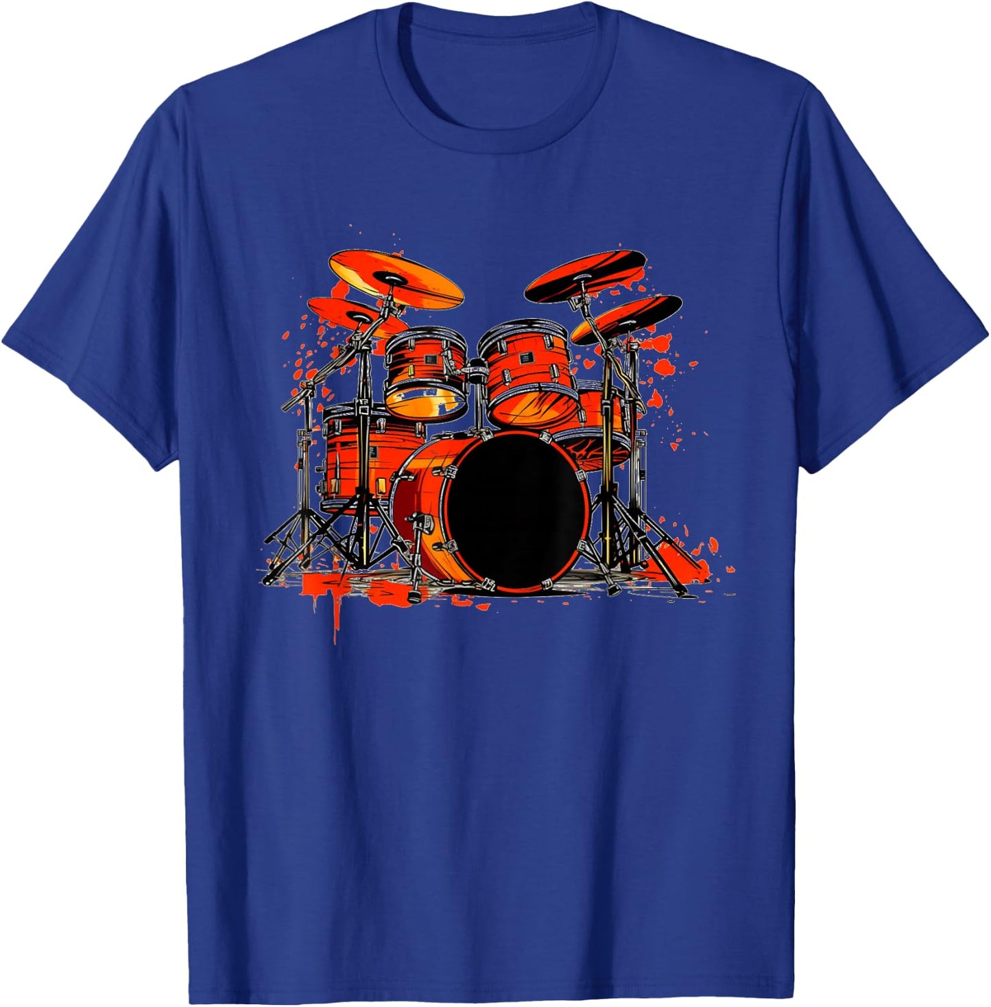 Cool Drums for Drummer and Rock Band Lovers T-Shirt - T-Shirt | Royal