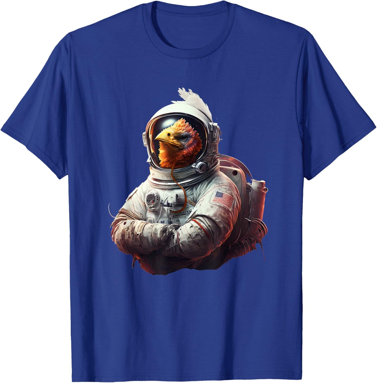 Chicken Cool Astronaut space T-Shirt - T-Shirt | Royal