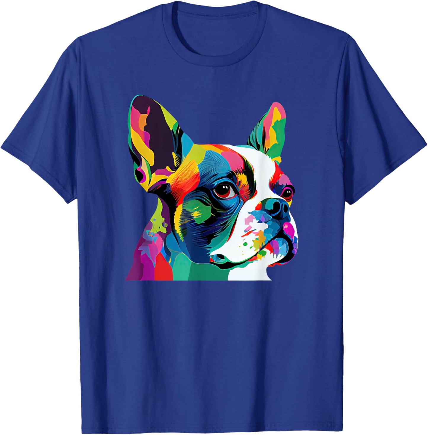 Boston Terrier Pop Art Design Boston Terrier Lovers T-Shirt - T-Shirt | Royal