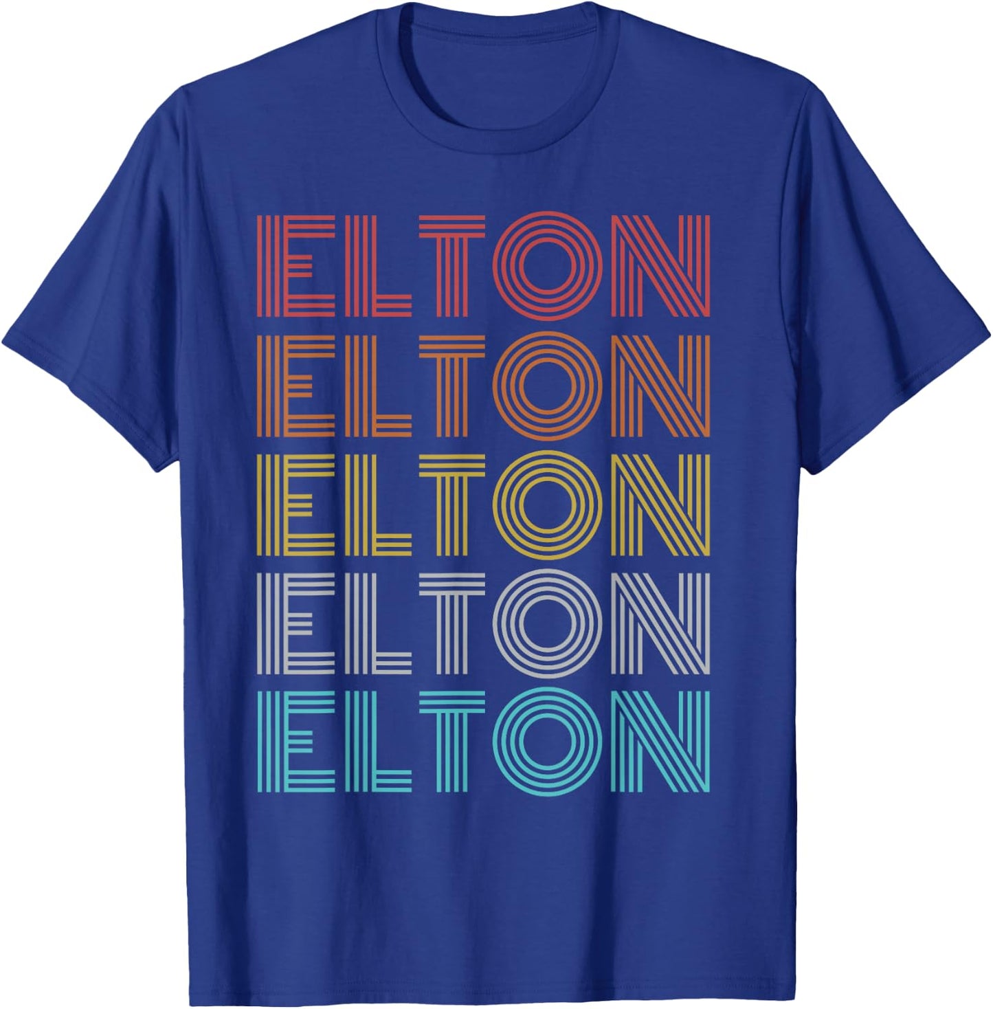 Elton Shirt Vintage Retro Apparel Retro Vintage Elton , Black T-Shirt - T-Shirt | Royal