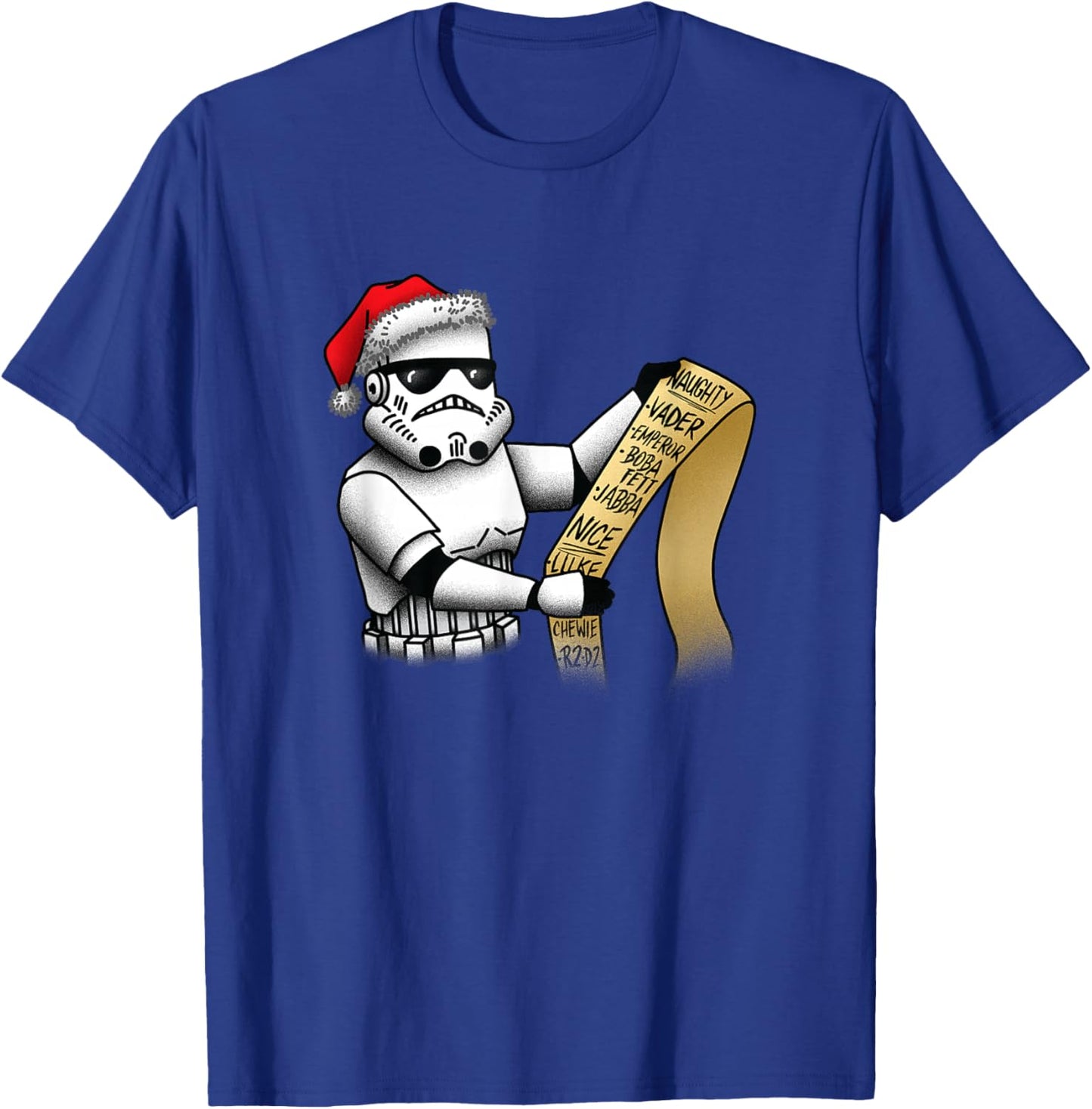 Star Wars Christmas Stormtrooper Naughty & Nice List T-Shirt - T-Shirt | Royal
