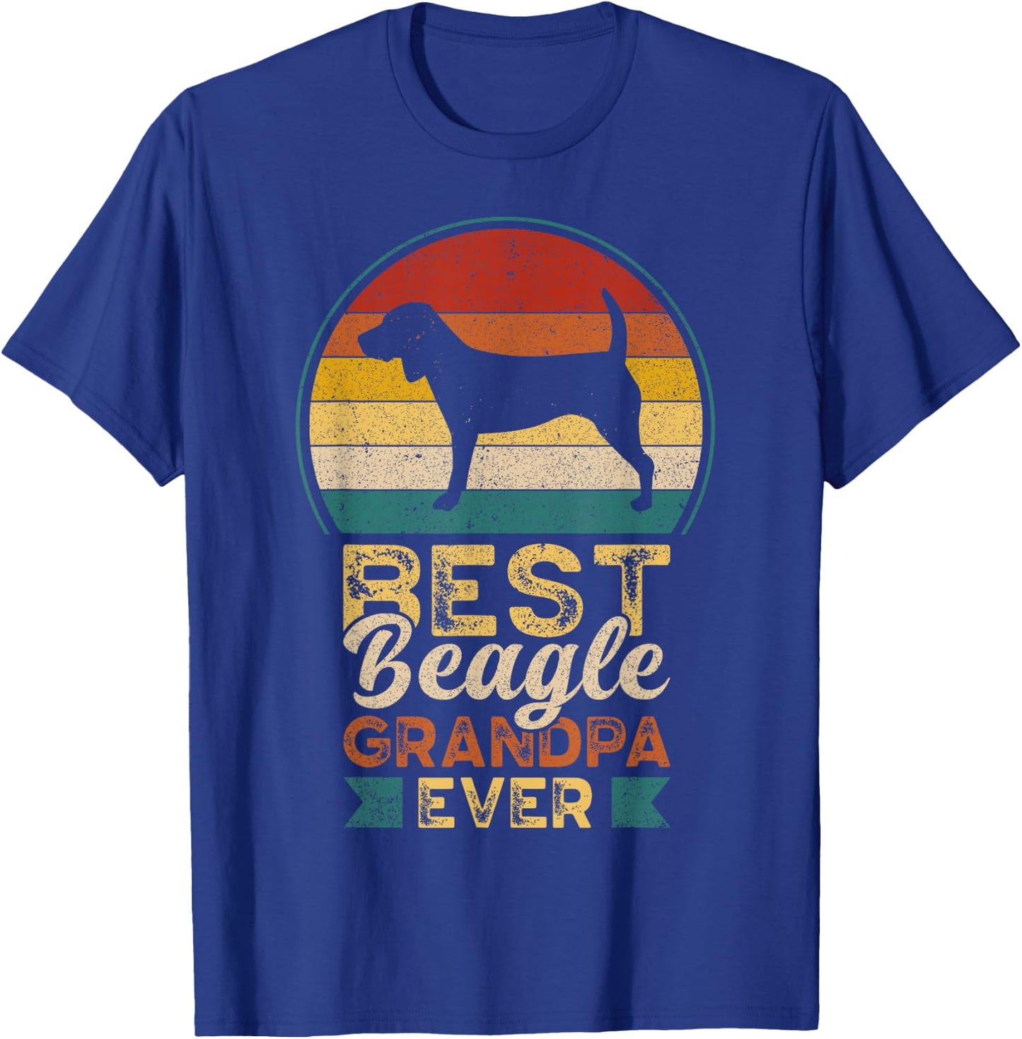 Best Beagle Grandpa Ever, Father's Day, Grandfather Beagle T-Shirt - T-Shirt | Royal
