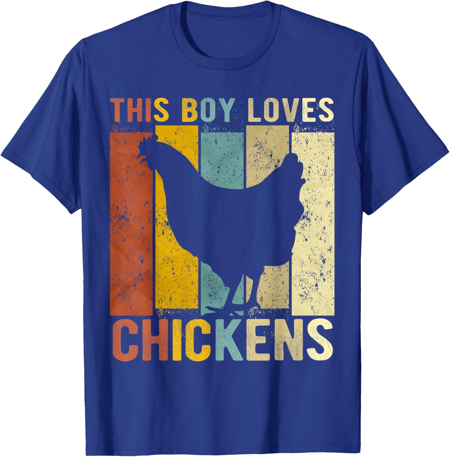 This Boy Loves Chickens Boys Chicken T-Shirt - T-Shirt | Royal