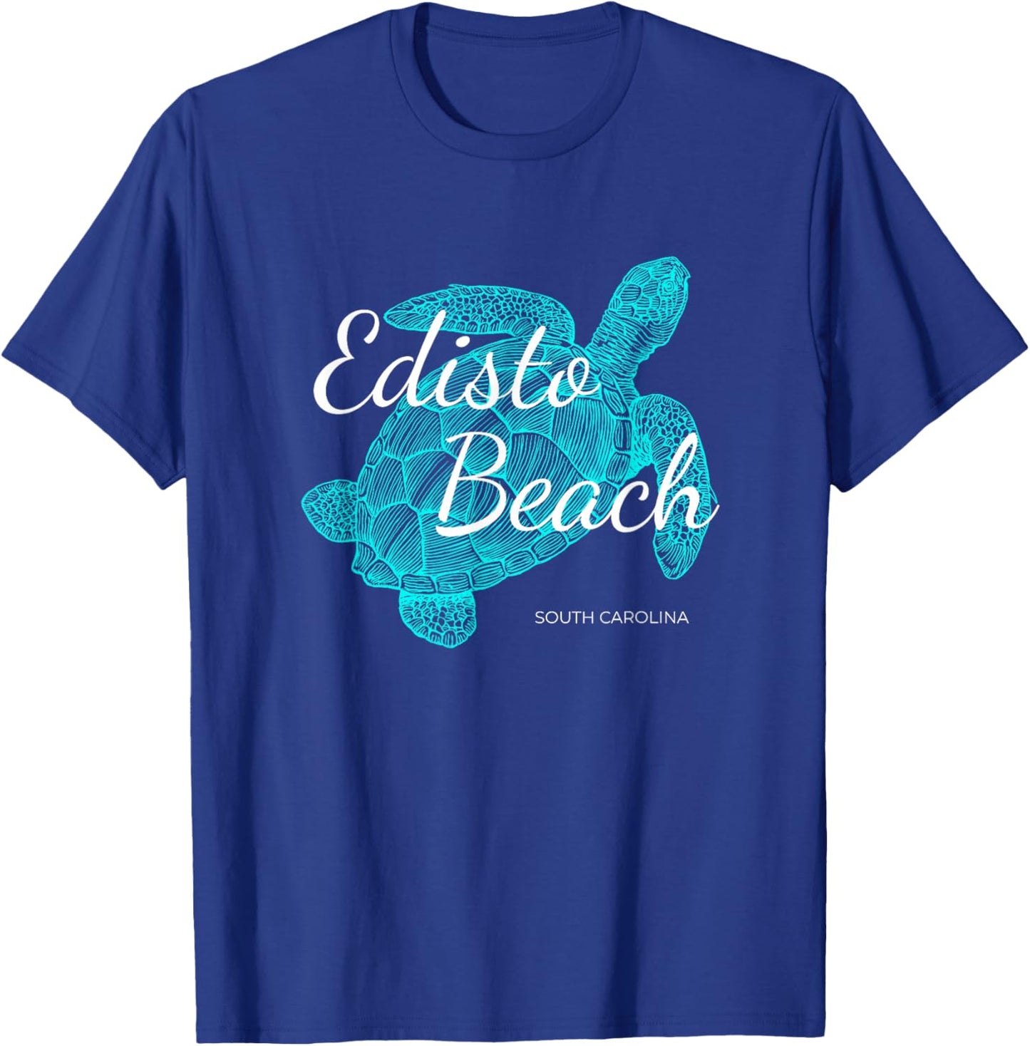 Edisto Beach South Carolina Vacation With A Turtle Graphic T-Shirt - T-Shirt | Royal