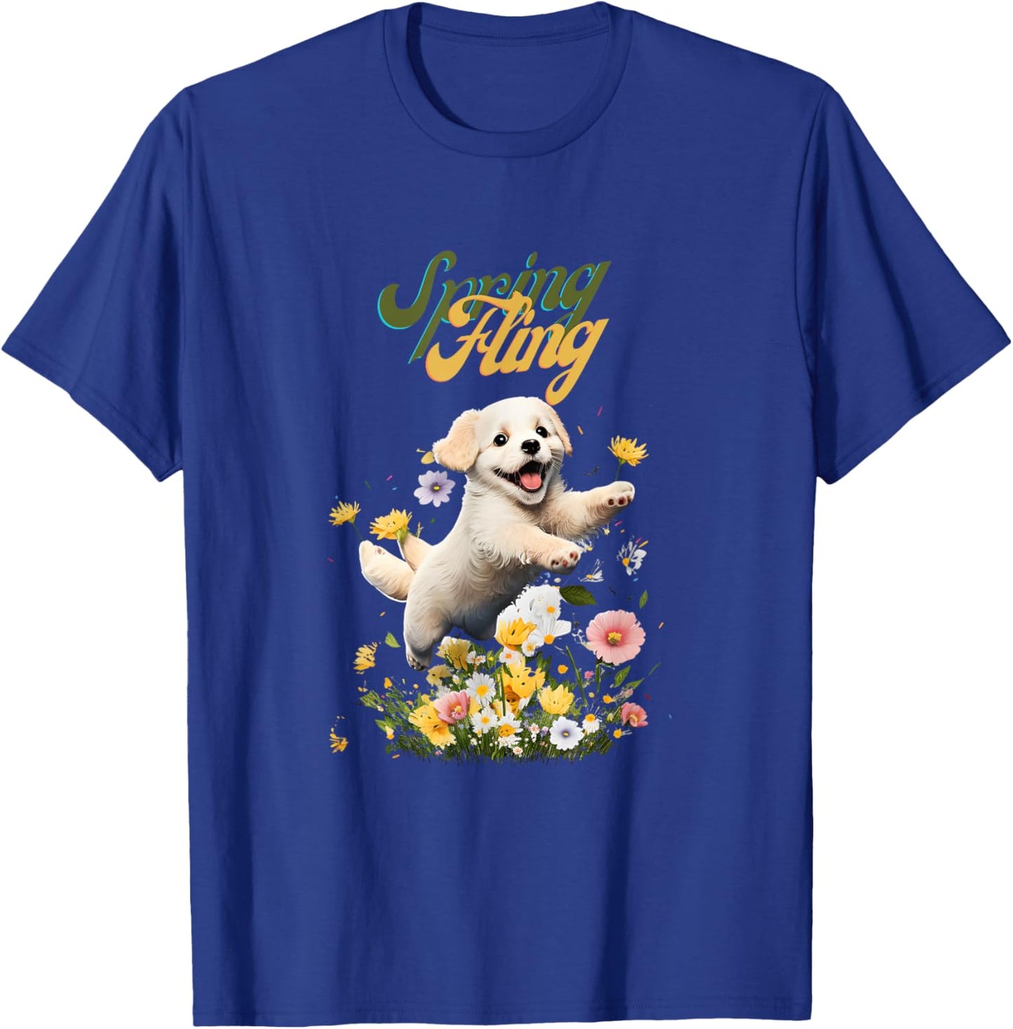 Playful Puppy Spring Fling T-Shirt - T-Shirt | Royal