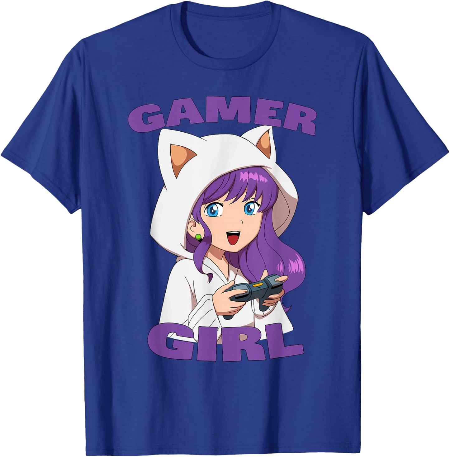 Pretees Gamer Girl Video Games Gaming T-Shirt - T-Shirt | Royal