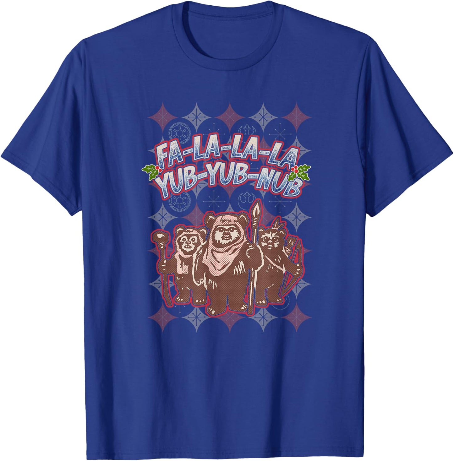 Star Wars Christmas Ewoks Fa La La Holiday Sweater T-Shirt - T-Shirt | Royal