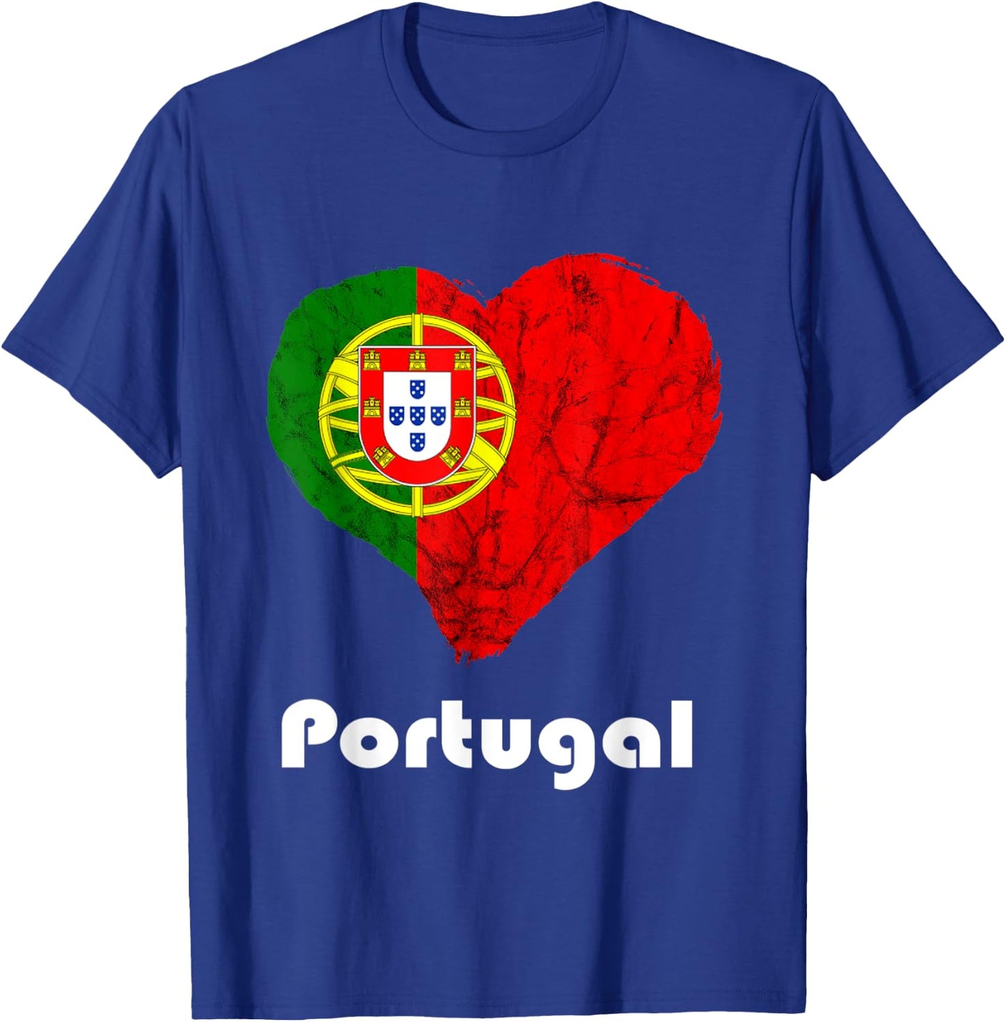 Portugal Flag Heart Portuguese Roots Portugal Portugal T-Shirt - T-Shirt | Royal