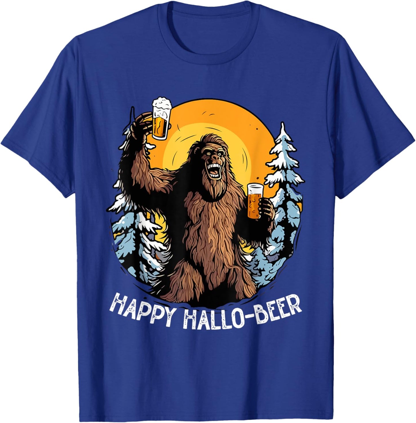 Bigfoot Halloween Costume Sasquatch Beer Trick Or Treat T-Shirt - T-Shirt | Royal