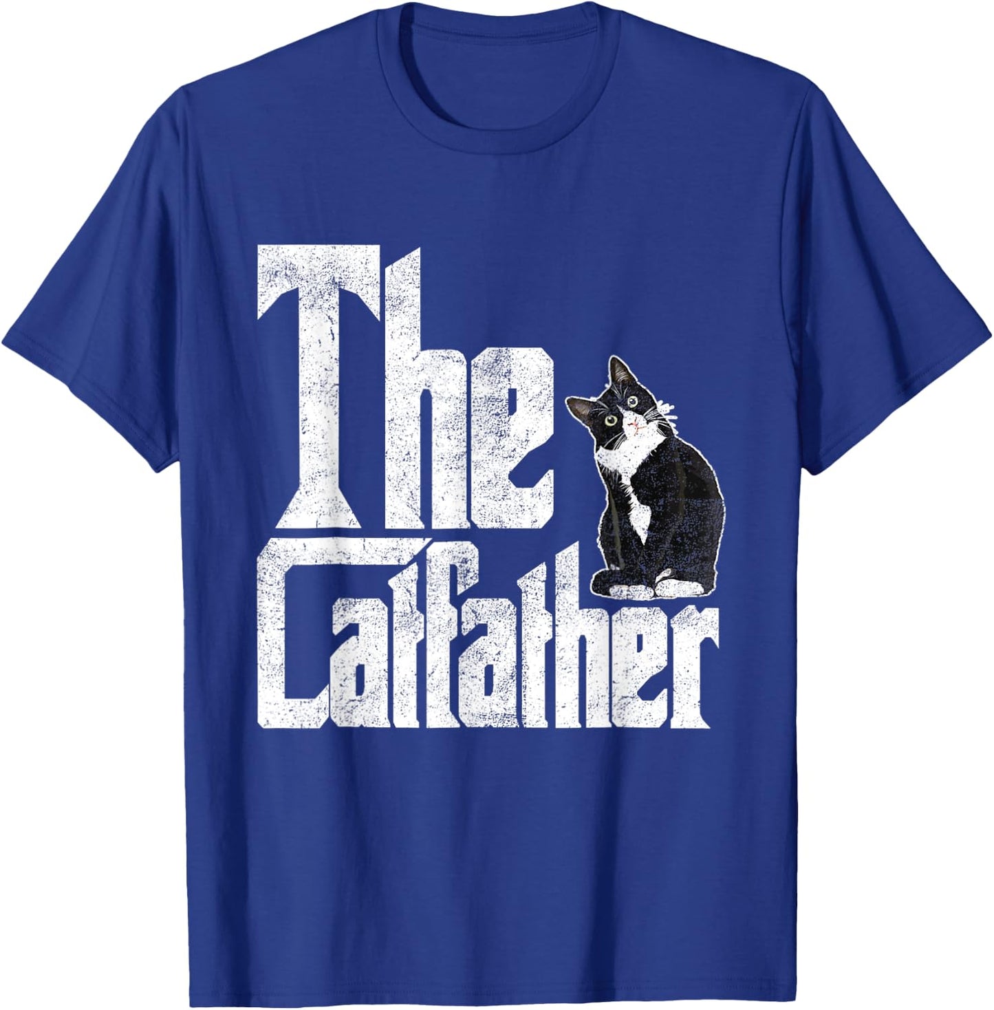 The Catfather Cat Father Mafia Funny Parody Fathers Day T-Shirt - T-Shirt | Royal