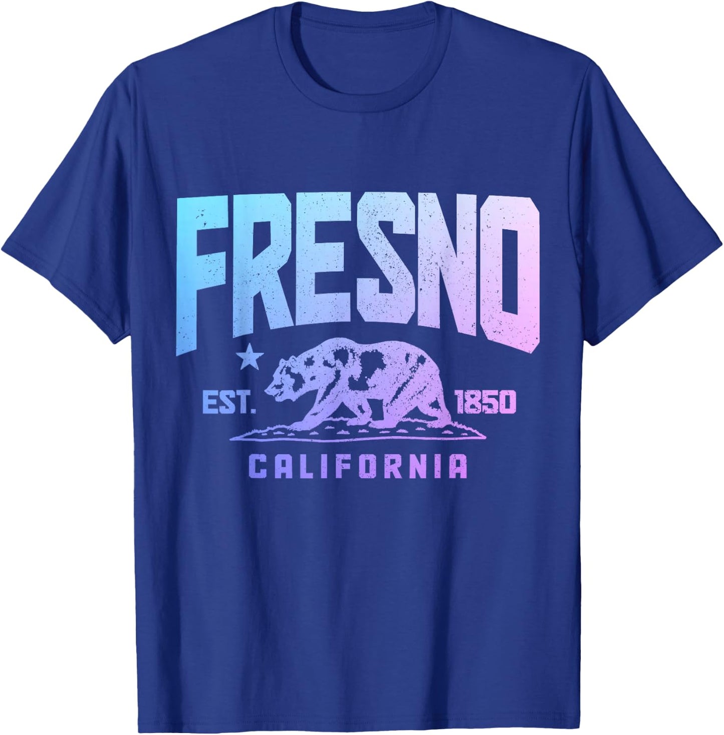 Fresno, California, California, 1850 Pride Vintage T-Shirt - T-Shirt | Royal