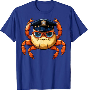 Crab Policeman T-Shirt - T-Shirt | Royal