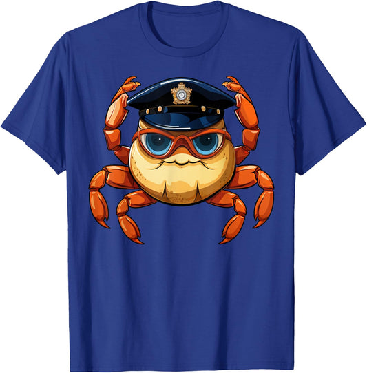 Crab Policeman T-Shirt - T-Shirt | Royal