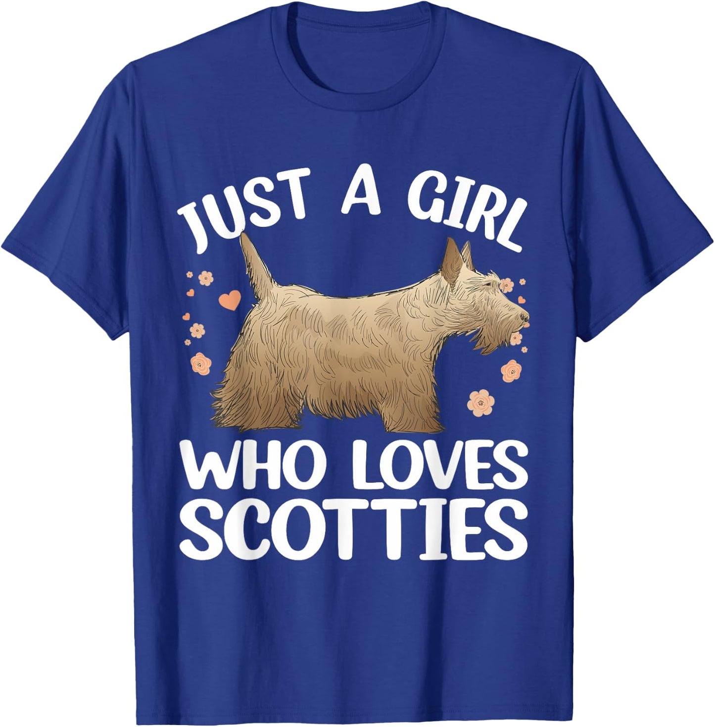 Funny Scottish Terrier Art For Girls Women Scottie Dog Lover T-Shirt - T-Shirt | Royal