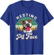 Vintage Pitbull Resting Pit Face - Funny Pitbull Lovers T-Shirt - T-Shirt | Royal