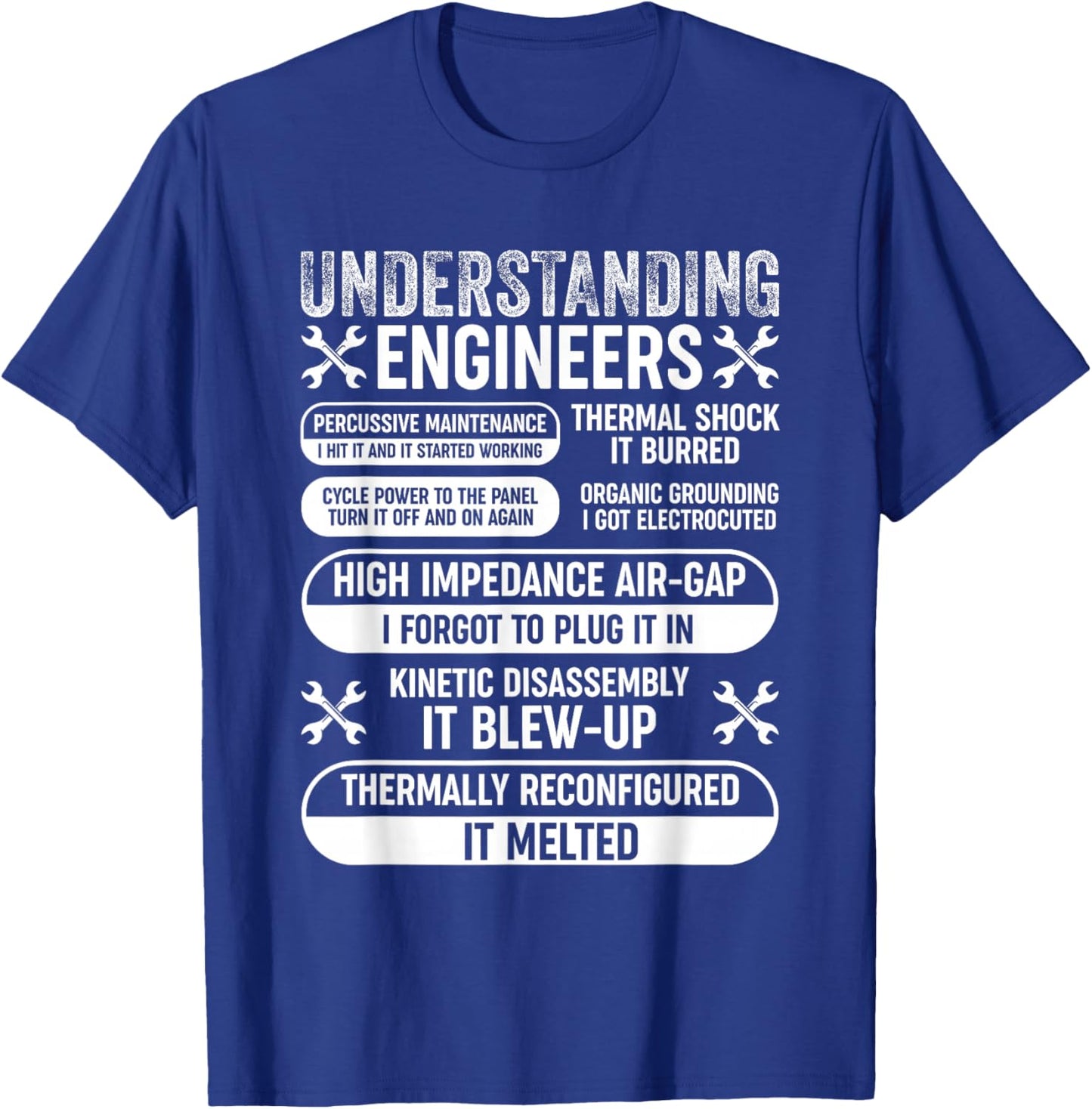 Understanding Engineers - Funny Sarcastic Engineering T-Shirt - T-Shirt | Royal
