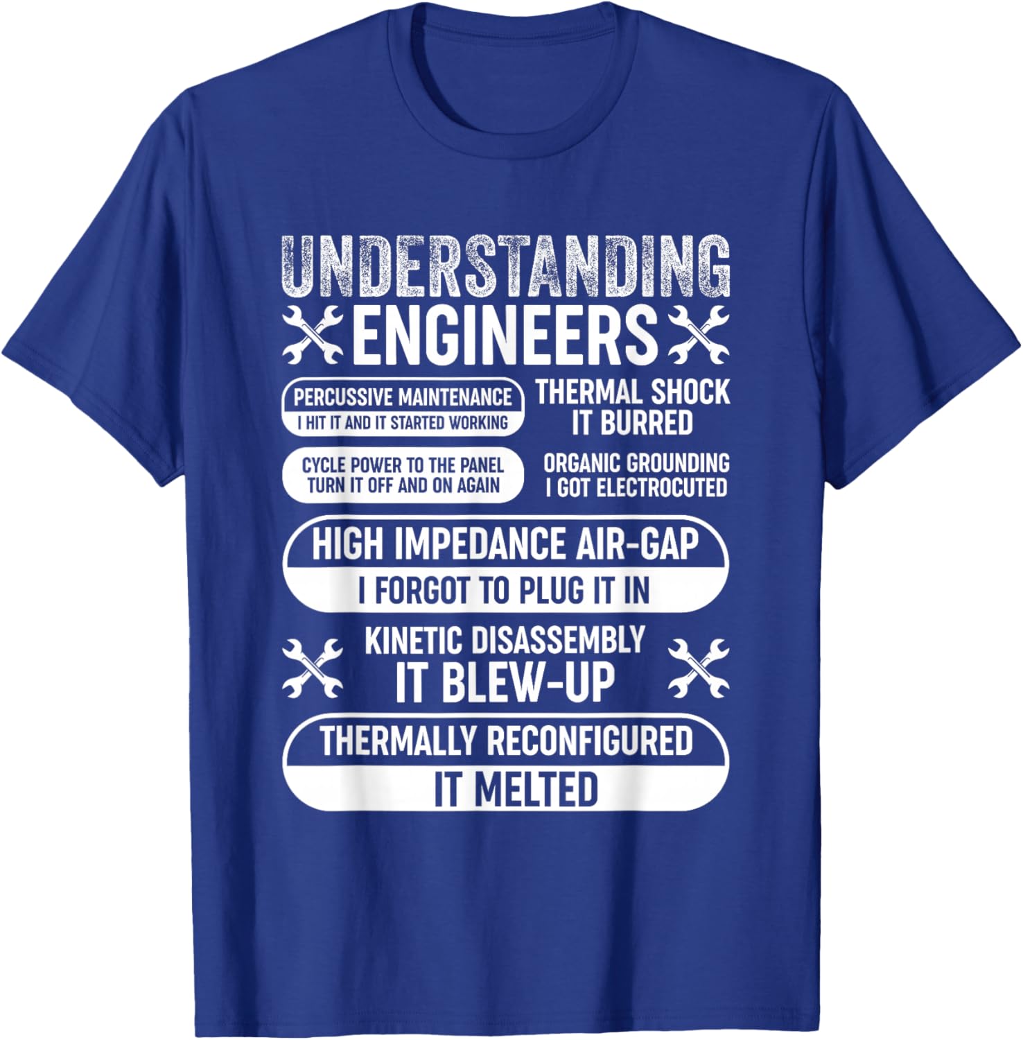 Understanding Engineers - Funny Sarcastic Engineering T-Shirt - T-Shirt | Royal