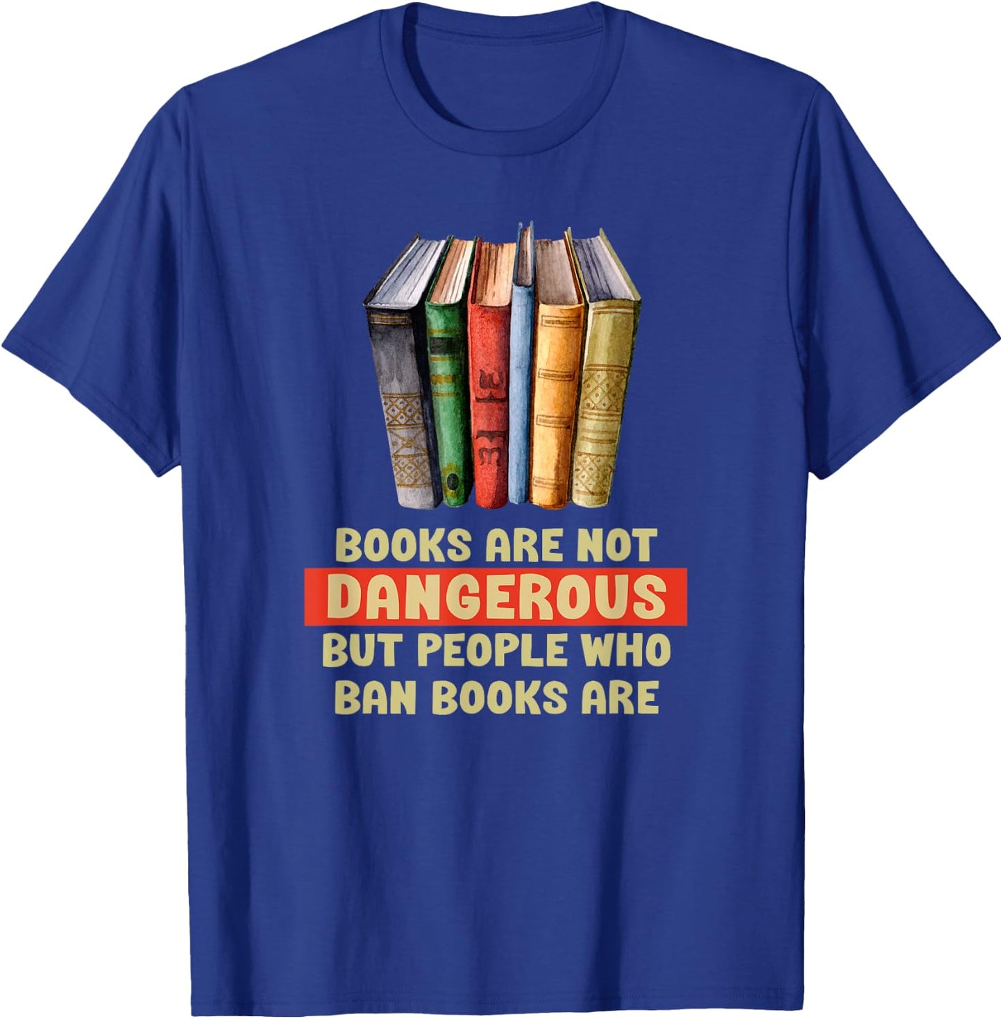 reading is for life, librarian life Anti Book Banning Black Cotton Polyester , -Adults, Small, Short Sleeve T-Shirt - T-Shirt | Royal
