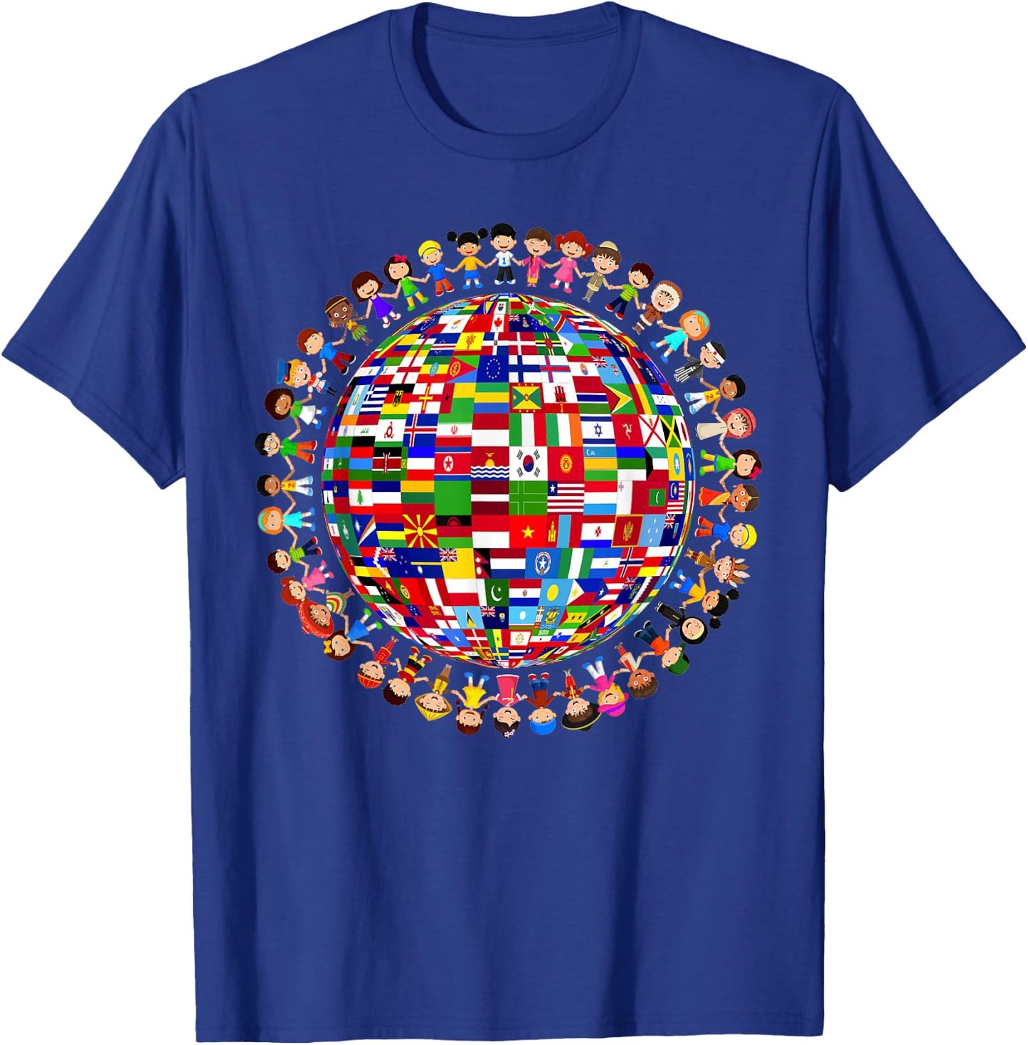 National Flags Circle World Peace International Day Of Peace T-Shirt - T-Shirt | Royal