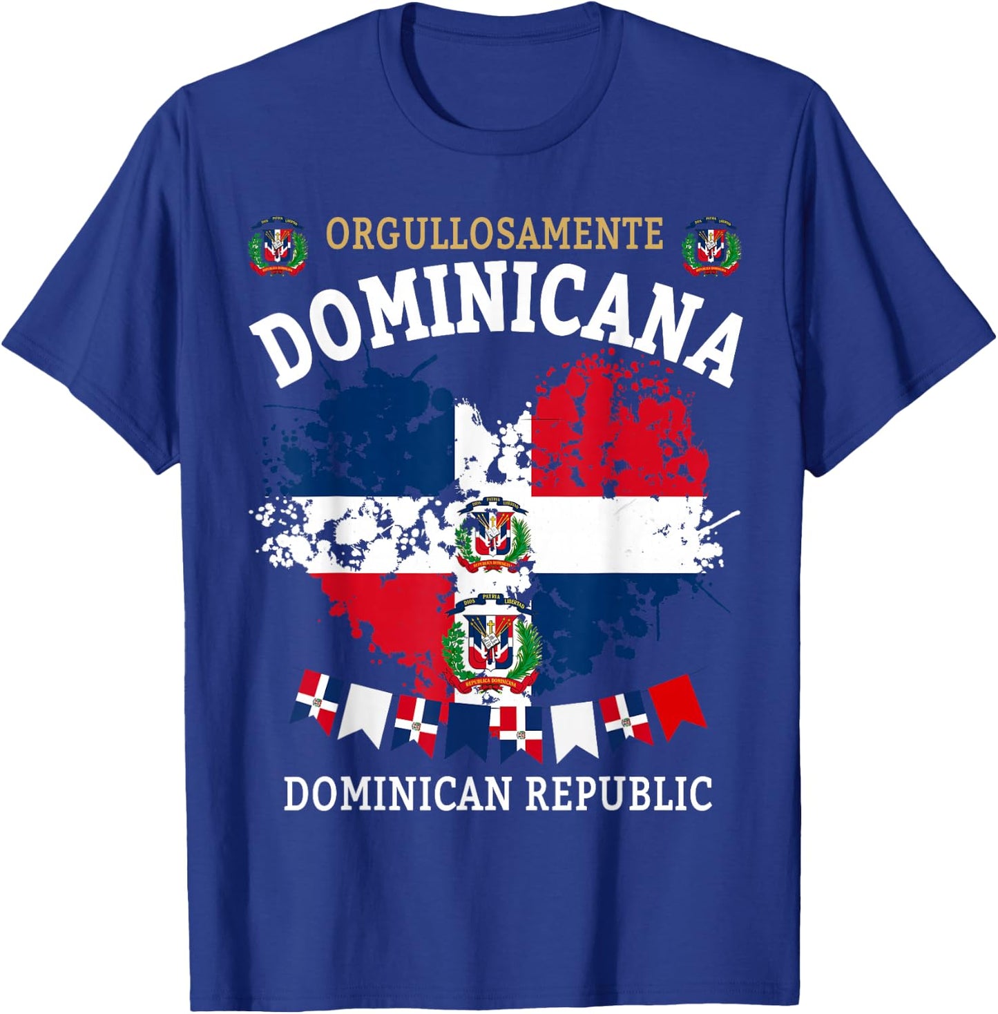 Republica Dominicana & Hispanic Dominican Flag T-Shirt - T-Shirt | Royal