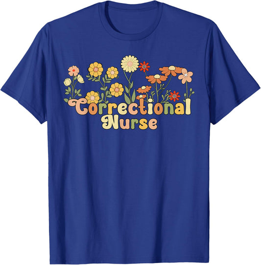 Groovy Correctional Nurse Corrections Nursing T-Shirt - T-Shirt | Royal