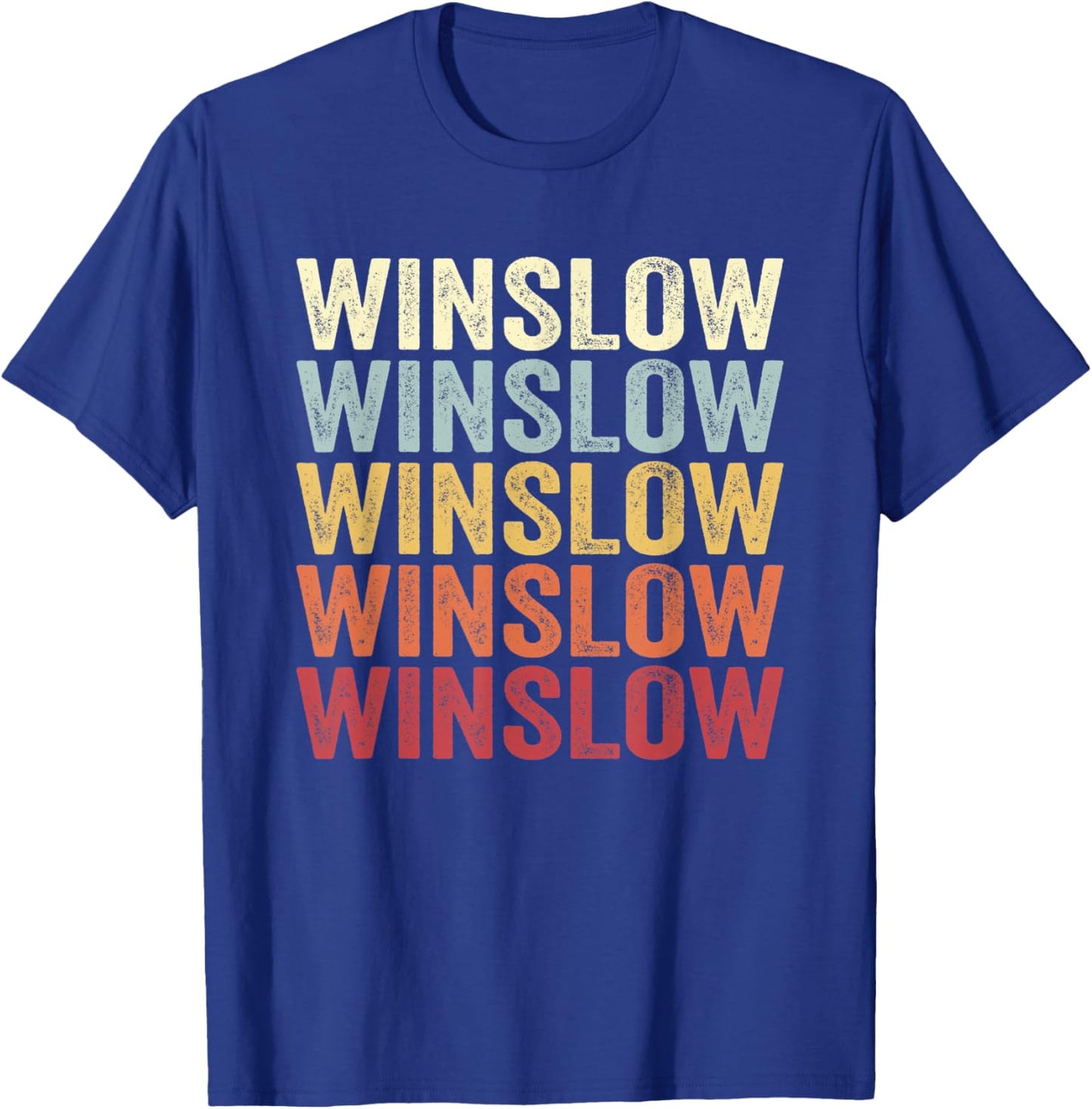 Winslow Arizona Winslow AZ Retro Vintage Text T-Shirt - T-Shirt | Royal
