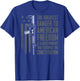 Danger to American Freedom - Pro Gun 2nd Amendment (ON Back) T-Shirt - T-Shirt | Royal