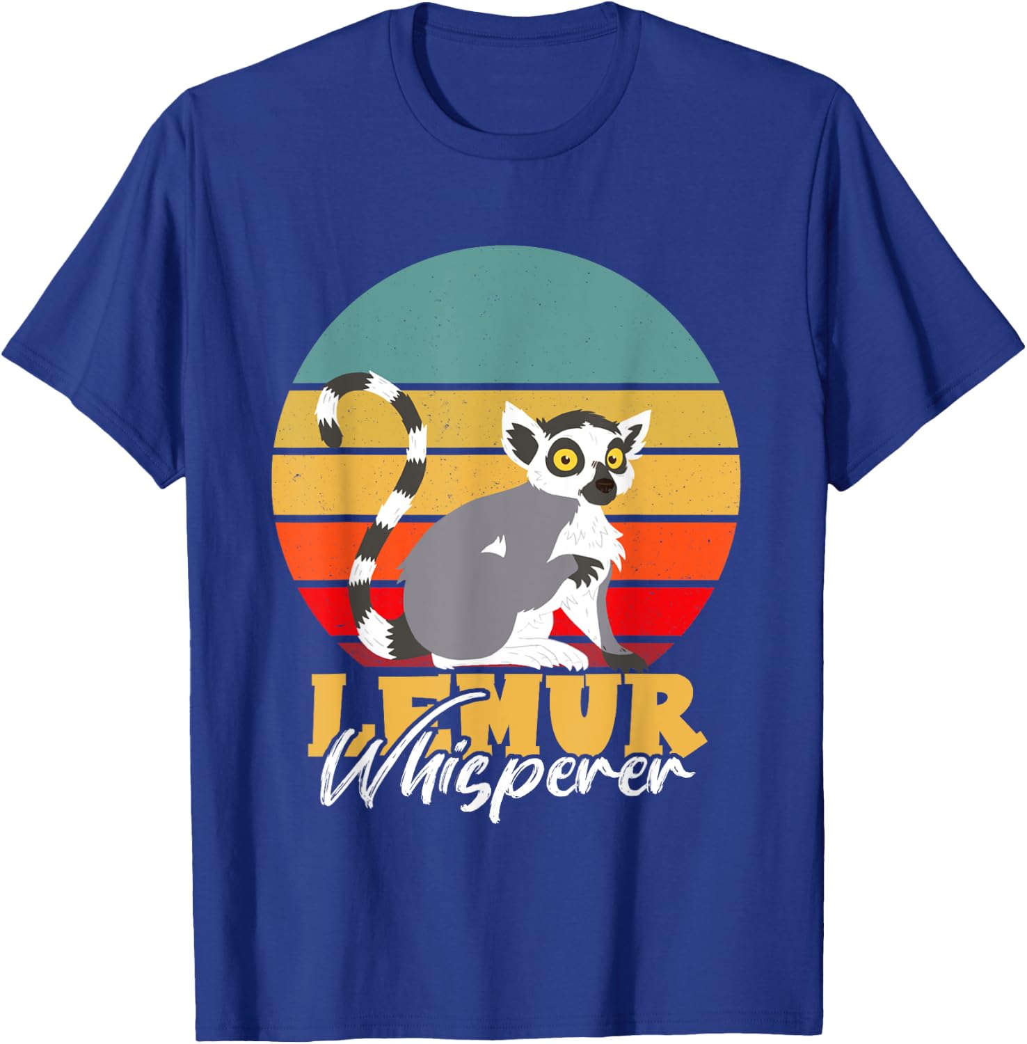 Retro Lemur Whisperer Madagascar Animal Cute Lemur Monkey T-Shirt - T-Shirt | Royal