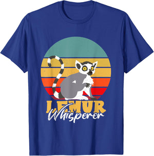 Retro Lemur Whisperer Madagascar Animal Cute Lemur Monkey T-Shirt - T-Shirt | Royal
