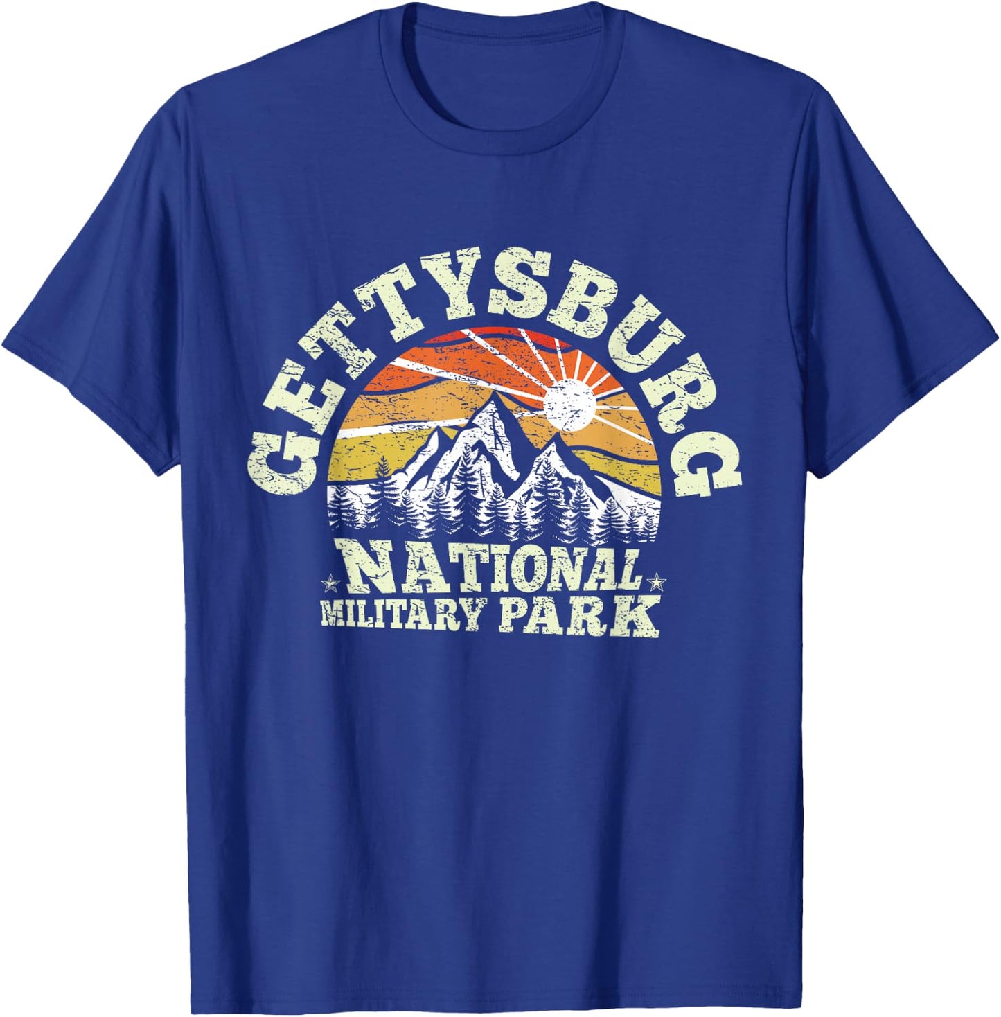 Retro US Baltimore 1895 Gettysburg National Military Park T-Shirt - T-Shirt | Royal