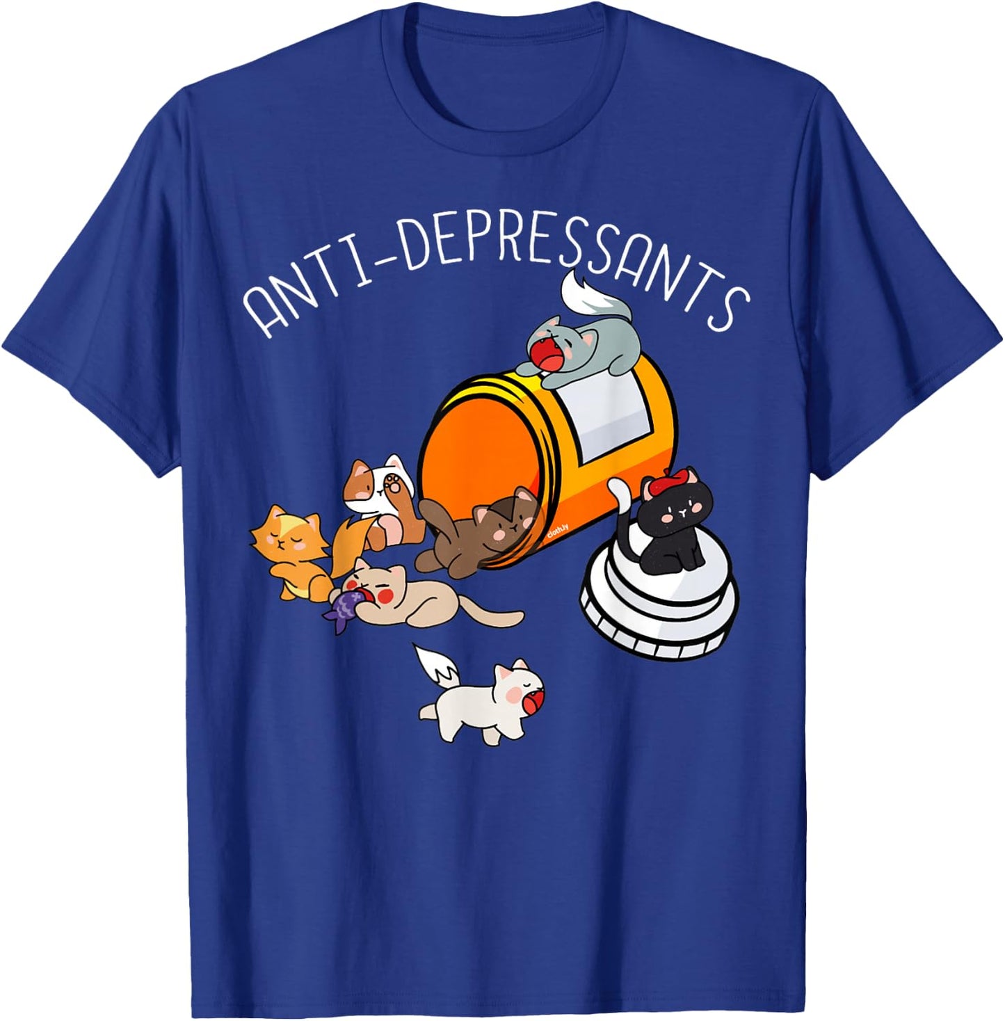 Medicine For Happiness Kittens Antidepressants Cats Costume T-Shirt - T-Shirt | Royal